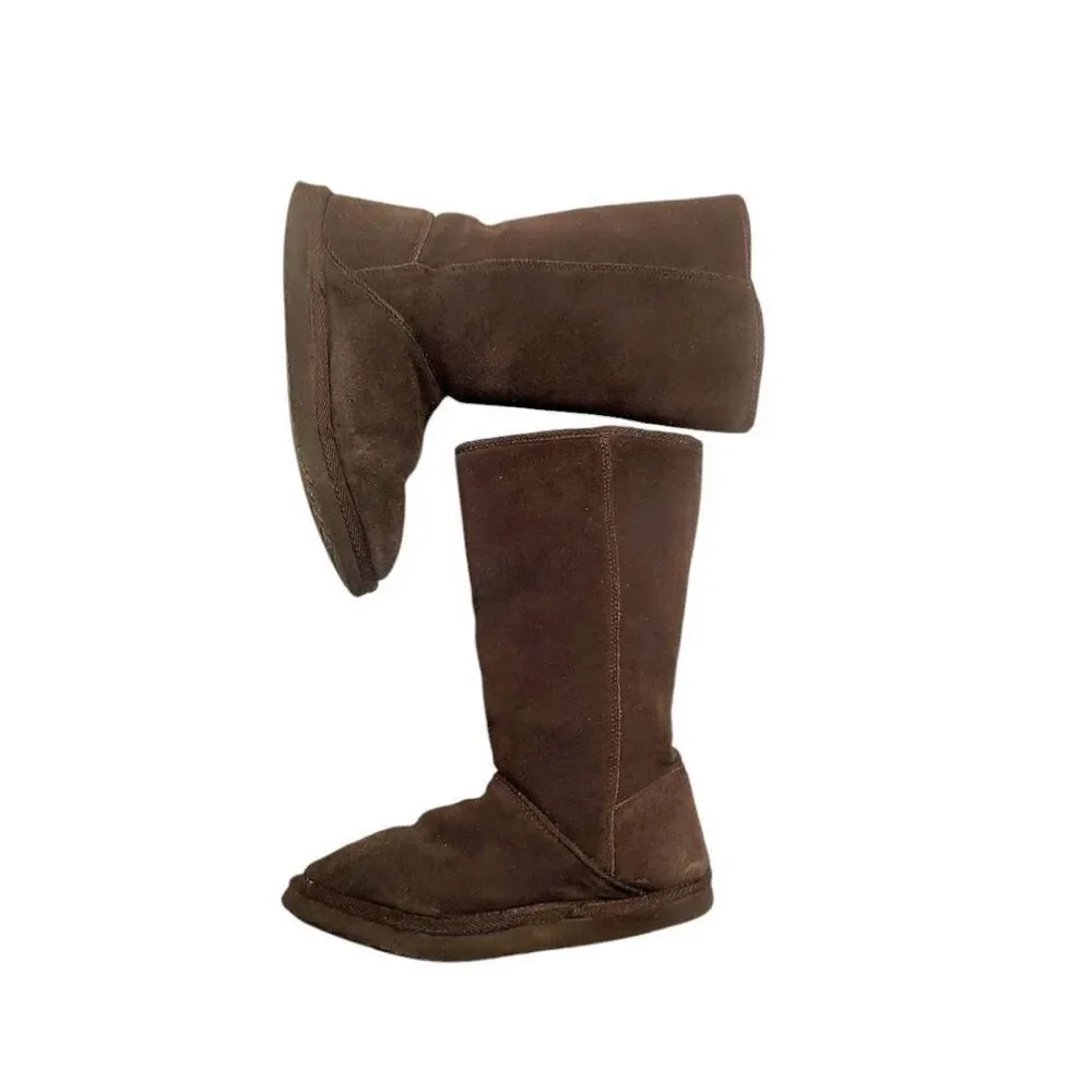 Bandolino Women's Size 6 Chocolate Brown Faux Suede Mid Calf Boot